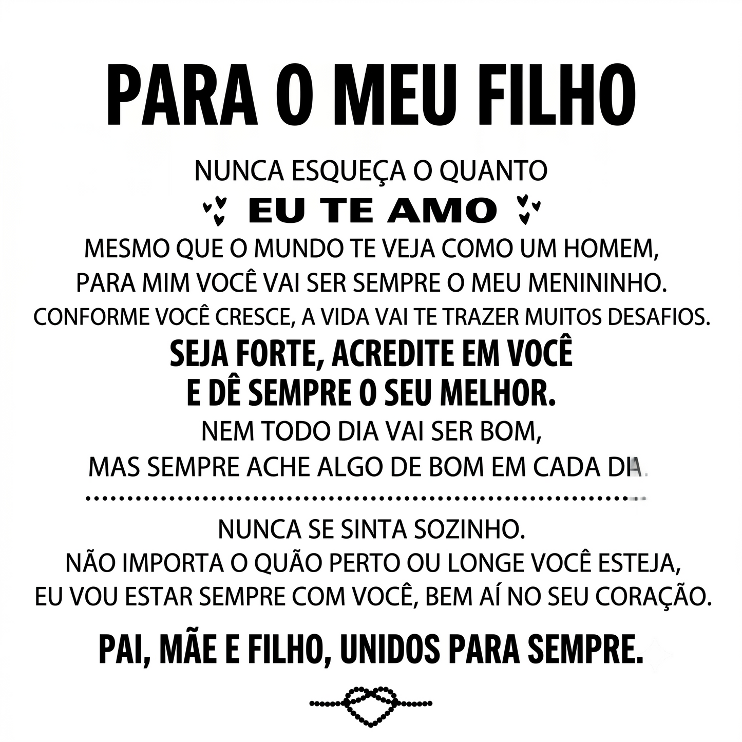 Pulseira Gravada "Para Meu Filho"