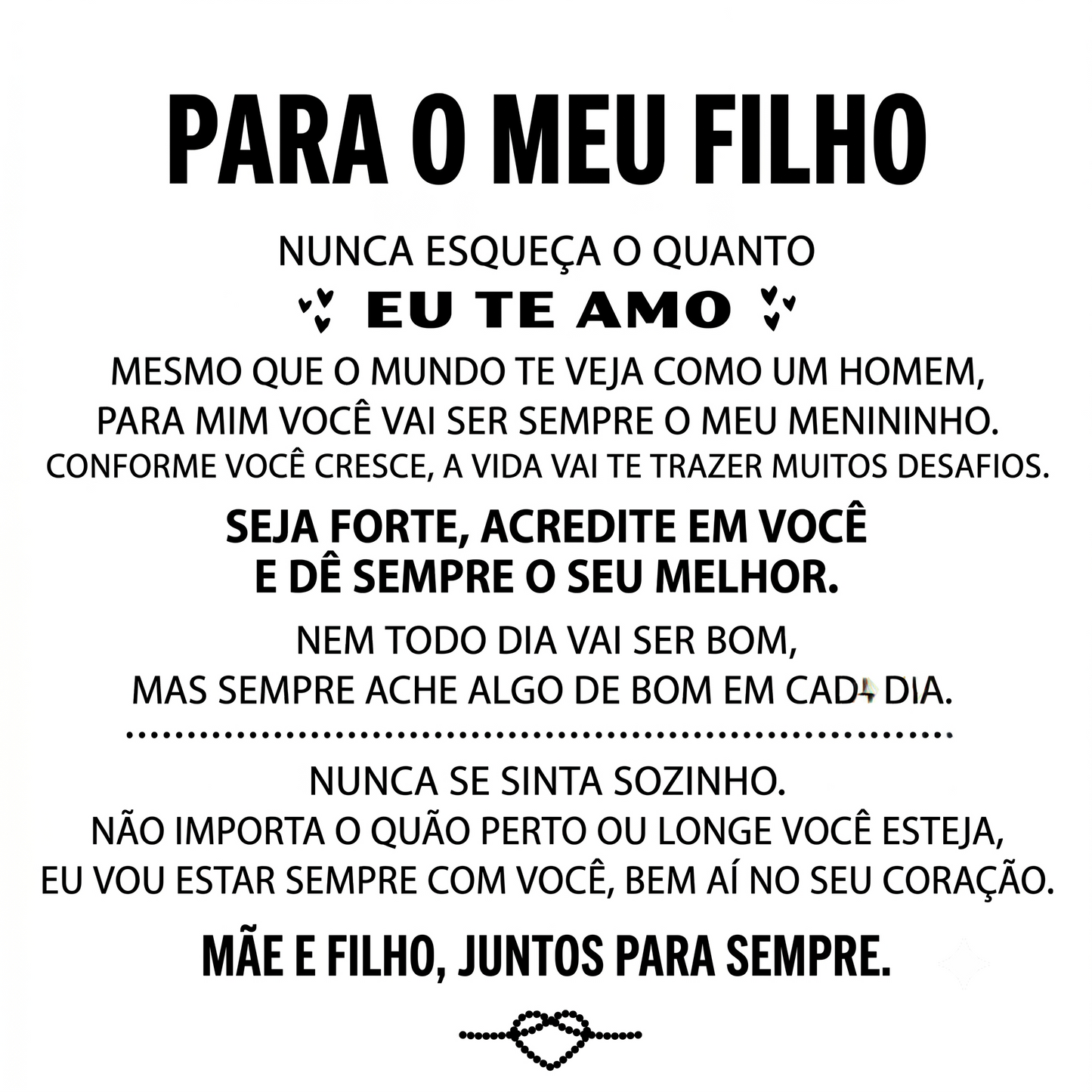 Pulseira Gravada "Para Meu Filho"