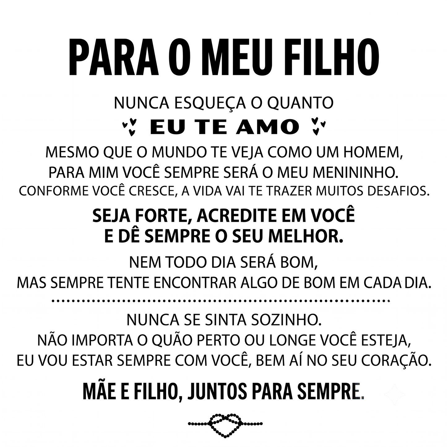 Pulseira Gravada "Para Meu Filho"