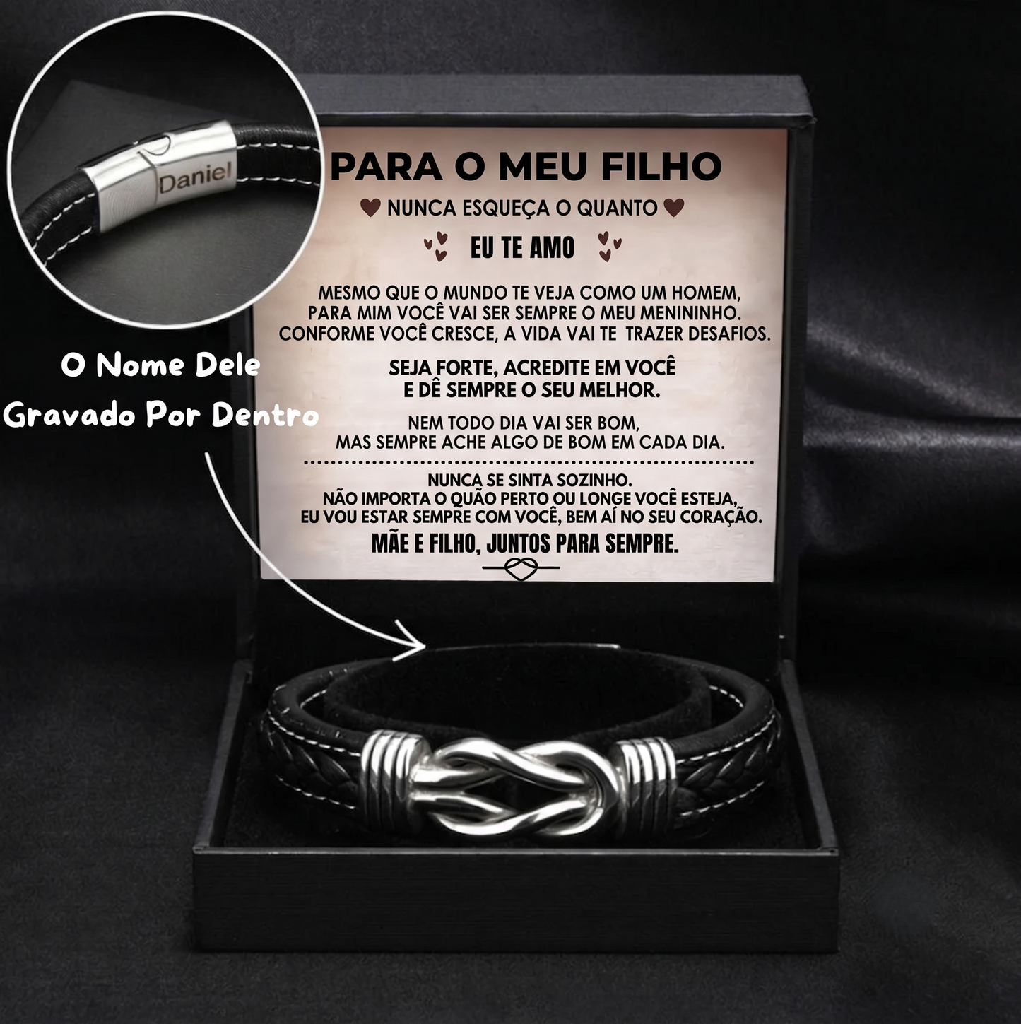 Pulseira Gravada "Para Meu Filho"