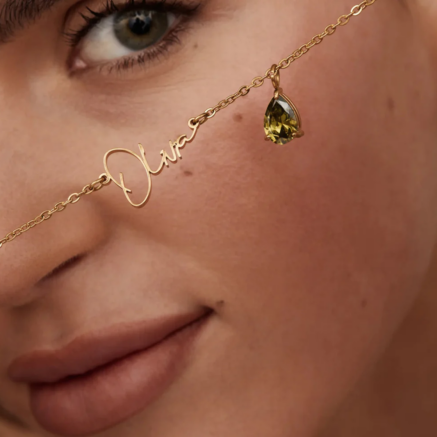 Colar Signature com nome e pedra do mês