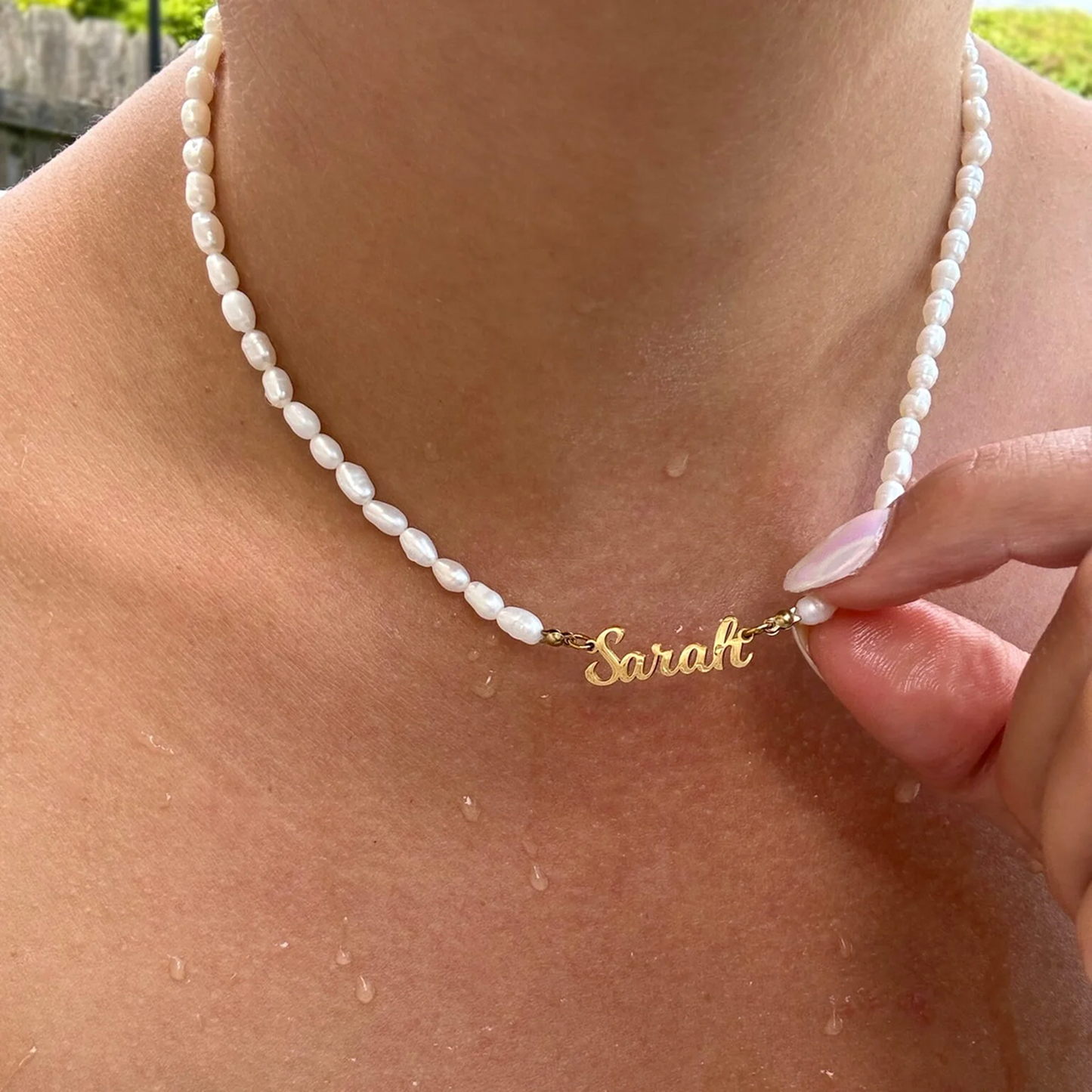 Colar de Pérolas Personalizado com Nome