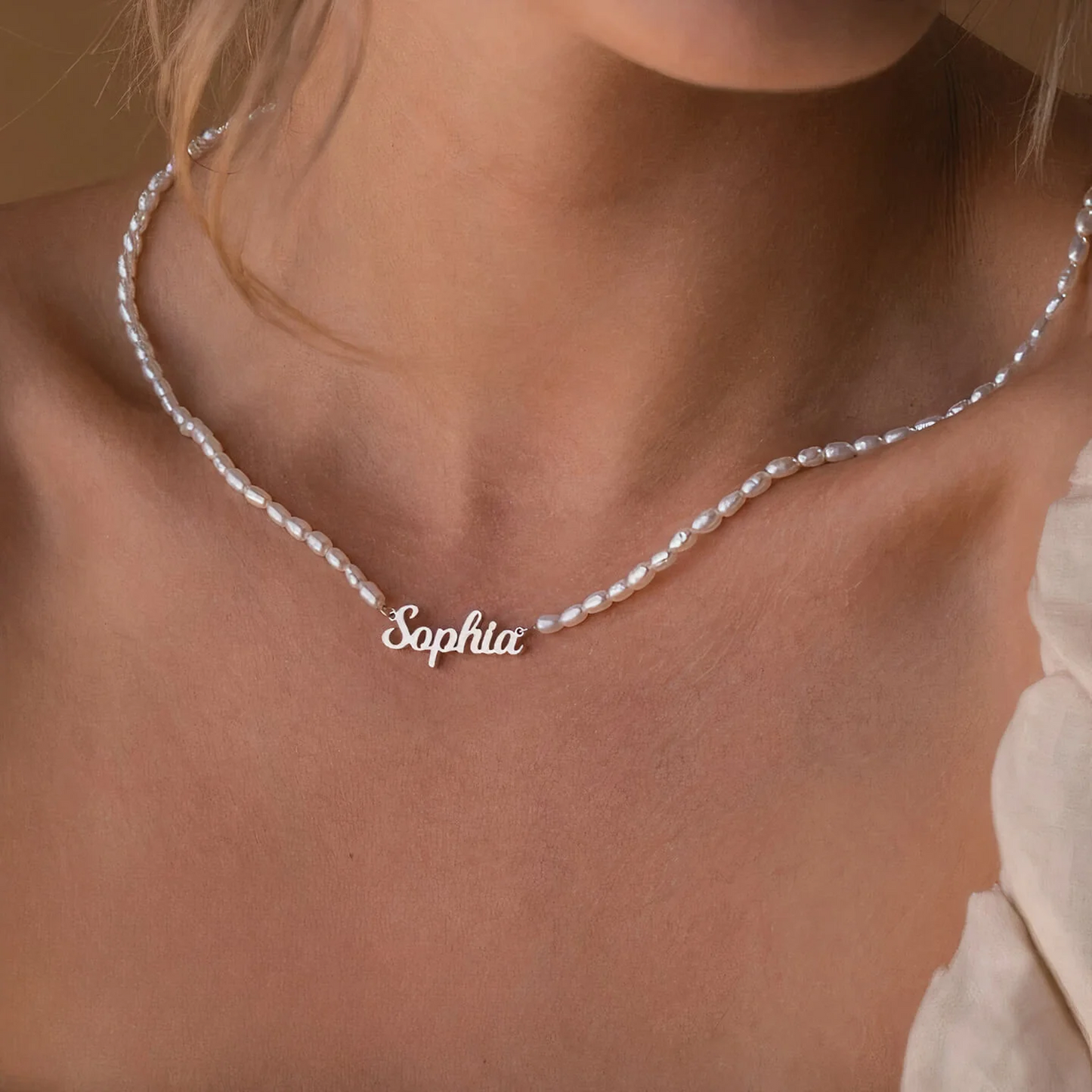 Colar de Pérolas Personalizado com Nome