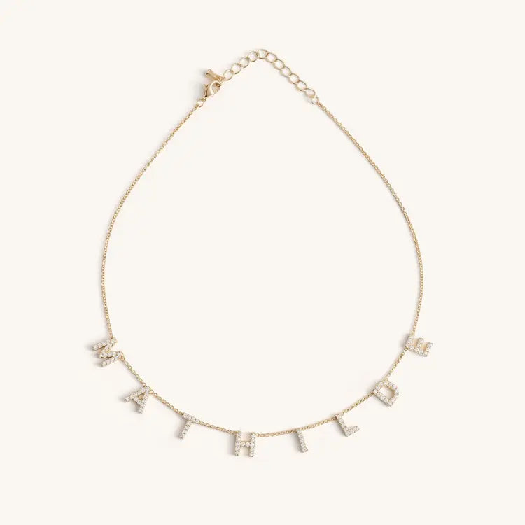 Colar de Nome com Diamantes
